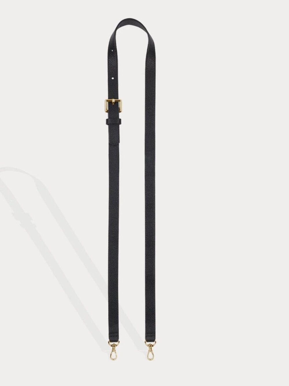 Bandolier Hailey leather STRAP ONLY in black/pewter - NWT